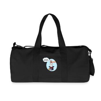 Osterhase hasst seinen Nebenjob - Recycelte Canvas-Sporttasche von Stanley/Stella - Schwarz - Vorne