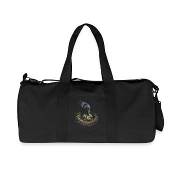 Merle - Sac de sport en toile recyclée Stanley/Stella - noir - Devant