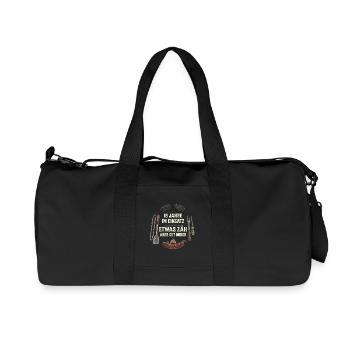 Grillmeister 18. Geburtstag - Geschenk für Männer - Recycelte Canvas-Sporttasche von Stanley/Stella - Schwarz - Vorne