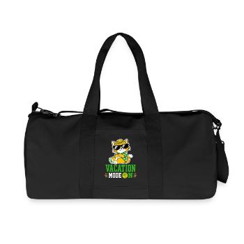 Mode vacances sur le motif des lunettes de soleil pour chat - Sac de sport en toile recyclée Stanley/Stella - noir - Devant
