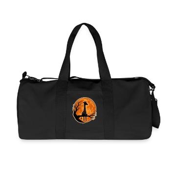 Giraffe with Full Moon Classic Halloween T-Shirt - Recycled Canvas Sports Bag by Stanley/Stella - black - Front