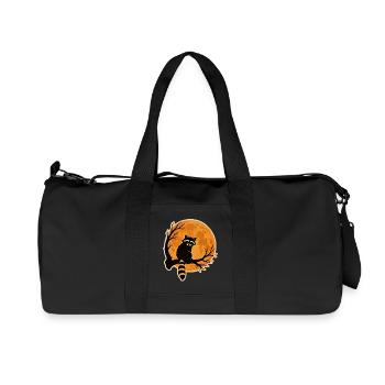 Motif rétro d’autocollants d’Halloween pour la pleine lune laveur - Sac de sport en toile recyclée Stanley/Stella - noir - Devant