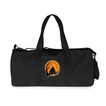 Mothman Moth Full Moon T-Shirt Halloween Vintage - Recycled Canvas Sports Bag by Stanley/Stella - black - Front