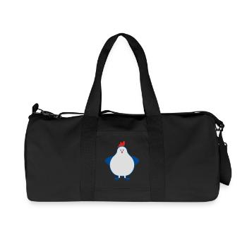 fette henne - Recycelte Canvas-Sporttasche von Stanley/Stella - Schwarz - Vorne