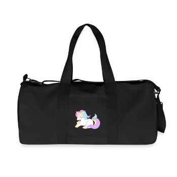 süßes Einhorn Pferd Pony Regenbogen - Recycelte Canvas-Sporttasche von Stanley/Stella - Schwarz - Vorne