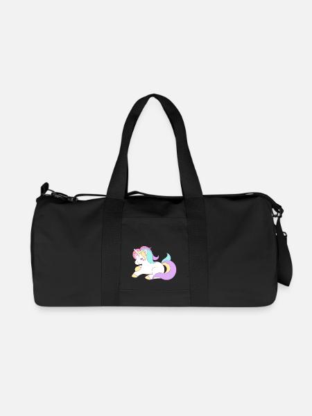 süßes Einhorn Pferd Pony Regenbogen - Recycelte Canvas-Sporttasche von Stanley/Stella - Schwarz