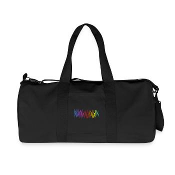 Abstract Lines Design 04 - Recycled Canvas Sports Bag by Stanley/Stella - black - Front