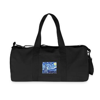 Nuit étoilée de Van Gough - Noël blanc - Sac de sport en toile recyclée Stanley/Stella - noir - Devant