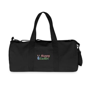 Happy Easter - Sac de sport en toile recyclée Stanley/Stella - noir - Devant