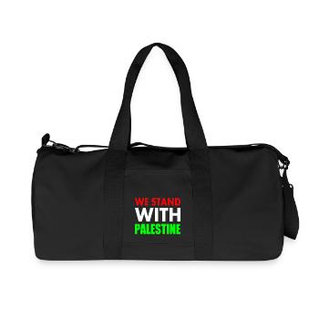 We stand with palestine - Recycled Canvas Sports Bag by Stanley/Stella - black - Front