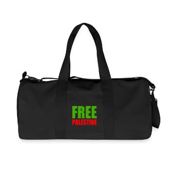 Free palestine - Recycled Canvas Sports Bag by Stanley/Stella - black - Front
