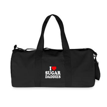i love sugar daddies - Recycled Canvas Sports Bag by Stanley/Stella - black - Front