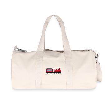 Railway, Train, Steam Locomotive - Recycled Canvas Sports Bag by Stanley/Stella - natural - Front