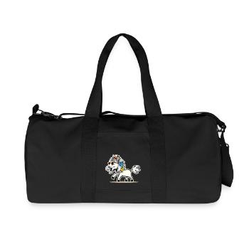 funny funny funny horse horses horse horse kids kid - Recycled Canvas Sports Bag by Stanley/Stella - black - Front
