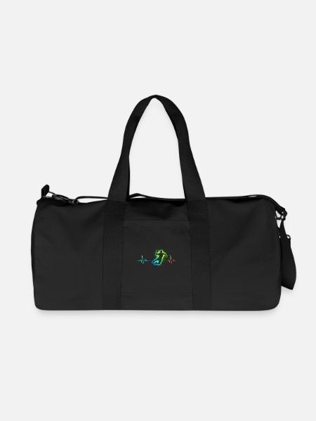 handball herzschlag - Recycelte Canvas-Sporttasche von Stanley/Stella - Schwarz