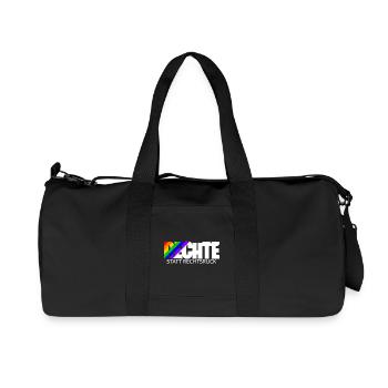 Human rights instead of a shift to the right - rainbow - Recycled Canvas Sports Bag by Stanley/Stella - black - Front