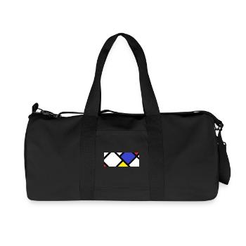 Contre-composition selon « De Stijl » - Sac de sport en toile recyclée Stanley/Stella - noir - Devant