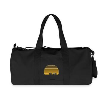 Campeur Sun bus surf plage vacances plage - Sac de sport en toile recyclée Stanley/Stella - noir - Devant