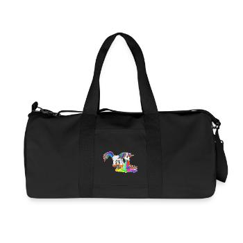 Kotzendes Einhorn - Recycelte Canvas-Sporttasche von Stanley/Stella - Schwarz - Vorne