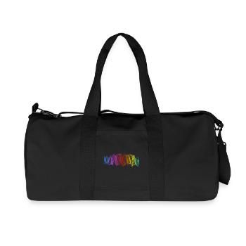 Abstract Lines Design 12 - Recycled Canvas Sports Bag by Stanley/Stella - black - Front