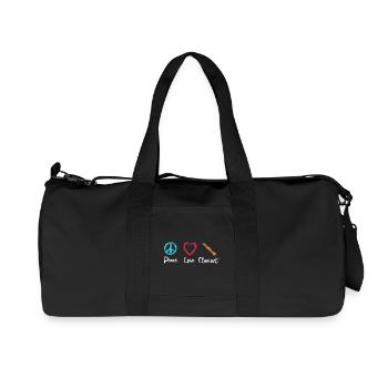 Peace Love Clarinet - Recycled Canvas Sports Bag by Stanley/Stella - black - Front