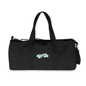 Team Ribbon Schriftzug - Recycelte Canvas-Sporttasche von Stanley/Stella - Schwarz - Vorne