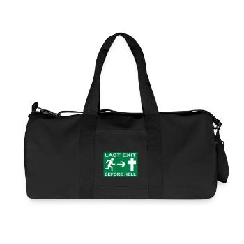 Last Exit... - Recycelte Canvas-Sporttasche von Stanley/Stella - Schwarz - Vorne