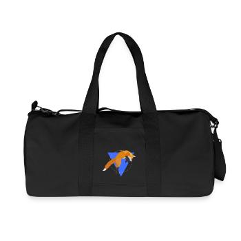 Geometric Fox Jumping - Recycelte Canvas-Sporttasche von Stanley/Stella - Schwarz - Vorne
