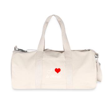 J'AIME LA CHORALE - Sac de sport en toile recyclée Stanley/Stella - blanc naturel - Devant