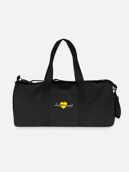 Liberales Herz - Recycelte Canvas-Sporttasche von Stanley/Stella - Schwarz