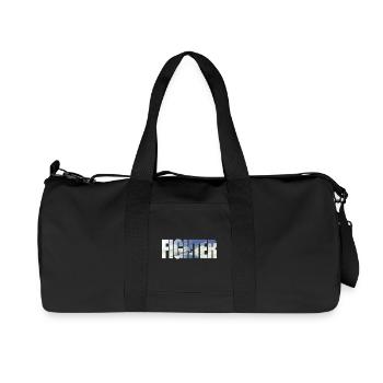 Fighter Spitfire - Recycelte Canvas-Sporttasche von Stanley/Stella - Schwarz - Vorne