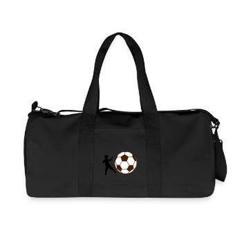 Football enfant - Sac de sport en toile recyclée Stanley/Stella - noir - Devant