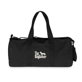 Le Dogfather - teckel, teckel à poil dur, teckel - Sac de sport en toile recyclée Stanley/Stella - noir - Devant