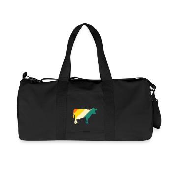 Cow Highland Cattle Cows - Recycled Canvas Sports Bag by Stanley/Stella - black - Front