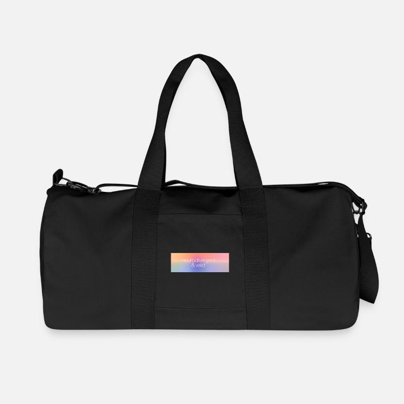 Neurodivergent & valid - Recycelte Canvas-Sporttasche von Stanley/Stella - Schwarz
