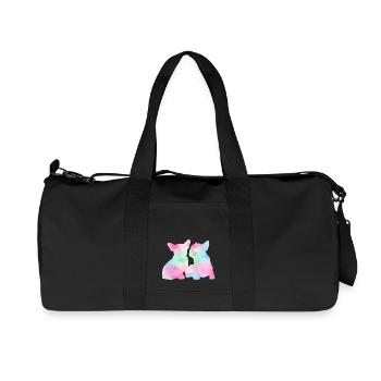 bouledogue français - Sac de sport en toile recyclée Stanley/Stella - noir - Devant