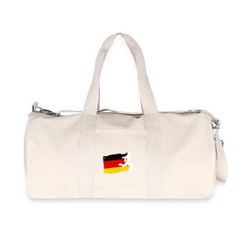 Joueur de football Allemagne Flag Soccer - Sac de sport en toile recyclée Stanley/Stella - blanc naturel - Devant