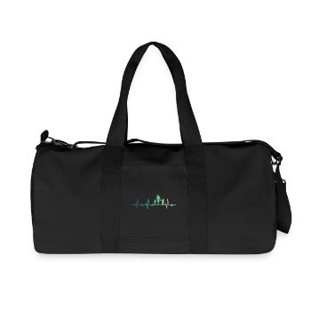 Father and daughter - father and son, dad, son and daughter - Recycled Canvas Sports Bag by Stanley/Stella - black - Front