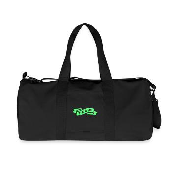 team_banderole- - Recycled Canvas Sports Bag by Stanley/Stella - black - Front