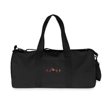 Wasserball Sonnenuntergang Herzschlag Wasserball - Recycelte Canvas-Sporttasche von Stanley/Stella - Schwarz - Vorne