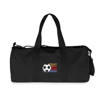 Fußballspieler Fußball - Recycelte Canvas-Sporttasche von Stanley/Stella - Schwarz - Vorne