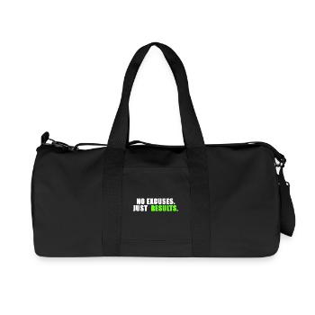 Aucune excuse. Juste des résultats. - Sac de sport en toile recyclée Stanley/Stella - noir - Devant