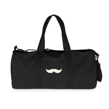 Mustache Contrast Design - Recycled Canvas Sports Bag by Stanley/Stella - black - Front