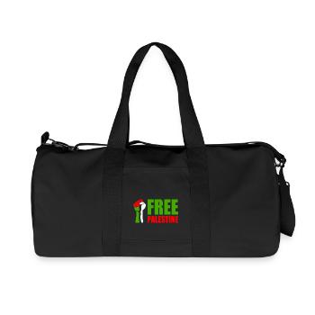 Free palestine - Sac de sport en toile recyclée Stanley/Stella - noir - Devant
