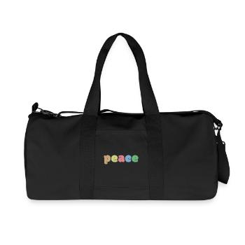 Couleurs de la paix - Sac de sport en toile recyclée Stanley/Stella - noir - Devant