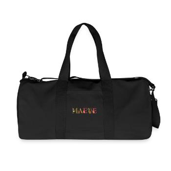 MAEVE Name Decorated with Flowers - Recycled Canvas Sports Bag by Stanley/Stella - black - Front