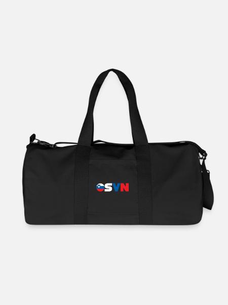 Slowenien - Recycelte Canvas-Sporttasche von Stanley/Stella - Schwarz