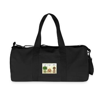 Witz zwischen Gemüse - Recycelte Canvas-Sporttasche von Stanley/Stella - Schwarz - Vorne