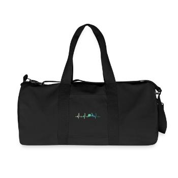Scooter-Herzschlag-Mopedroller - Recycelte Canvas-Sporttasche von Stanley/Stella - Schwarz - Vorne