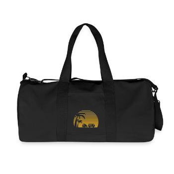 Campeur Sun bus Palms surf vacances plage plage - Sac de sport en toile recyclée Stanley/Stella - noir - Devant